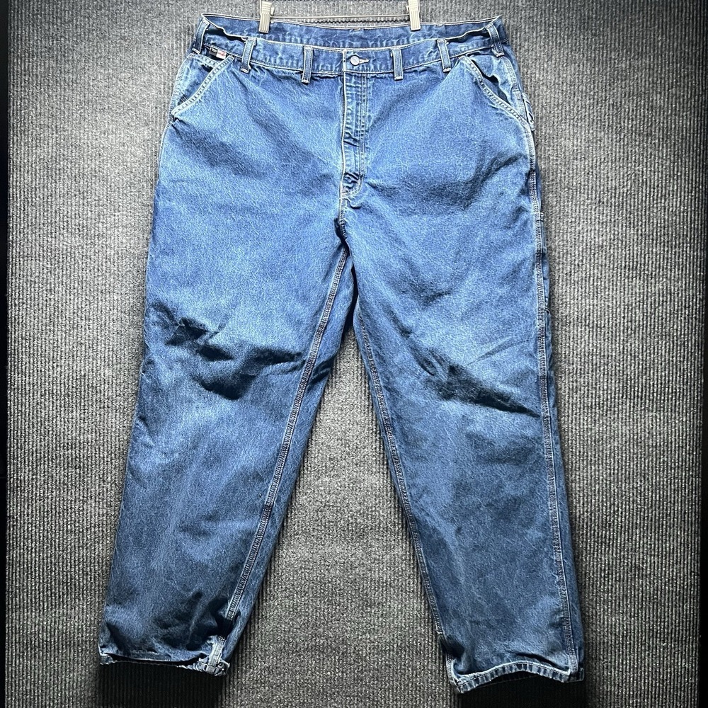 Carhartt FR Pants‎ Mens 44x34 Blue Flame Resistant 2112 Cat 2 Workwear Welding